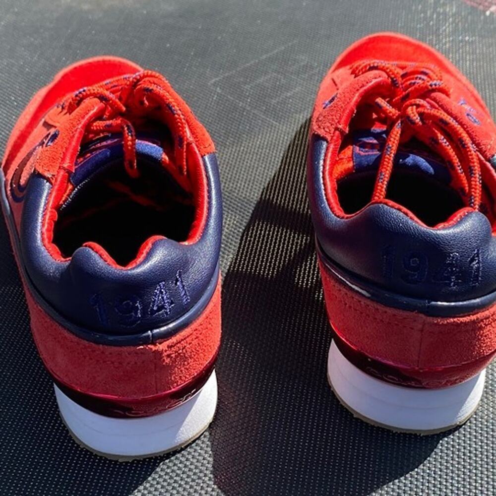 COACH 1941 Rosie Red Blue Suede Leather Runner Athletic Sneaker Women's 6.5M - Picture 6 of 12